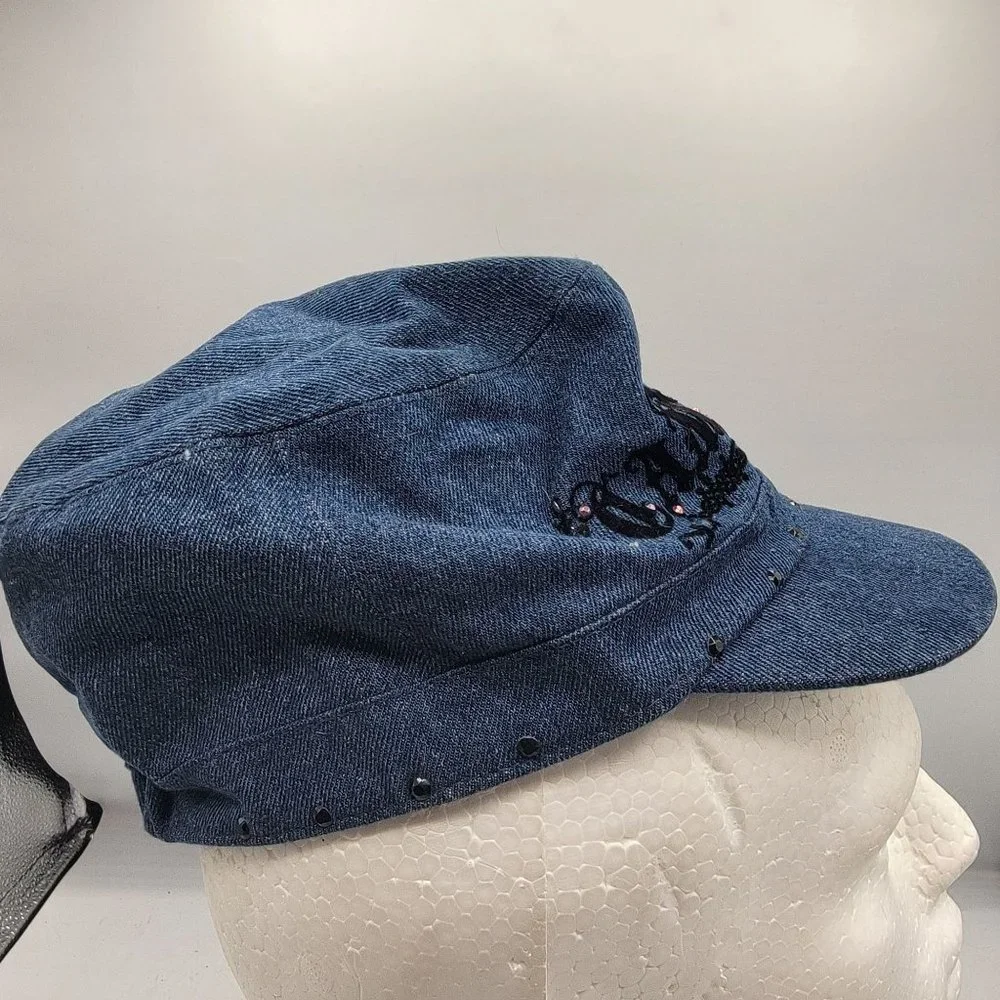 Camp Rock Disney Channel Denim Hat Rhinestone Cap Demi Lovato Joe Jonas